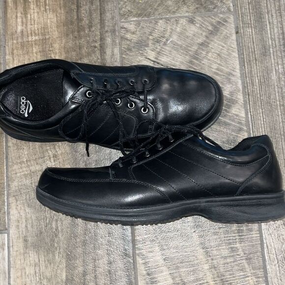 Abeo Smartsystem 3990, black leather comfortable lace up oxfords. - Picture 2 of 6